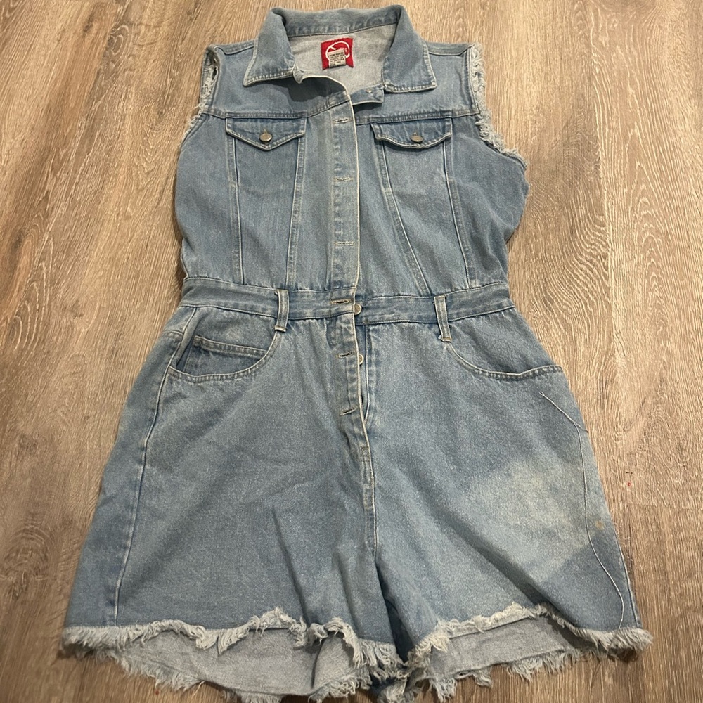 Denim romper